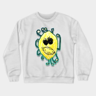 Crazy Lemon with neon highlights Crewneck Sweatshirt